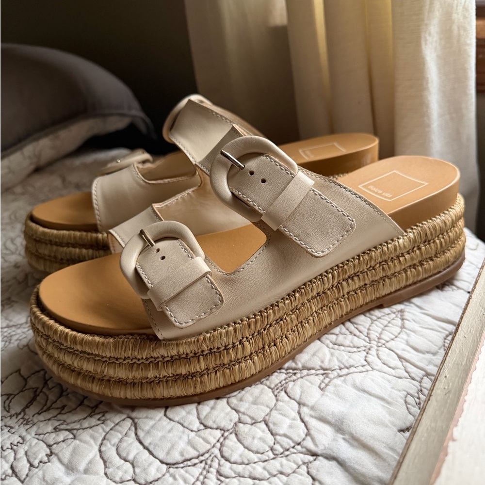 Dolce Vita Beige Platform Sandals